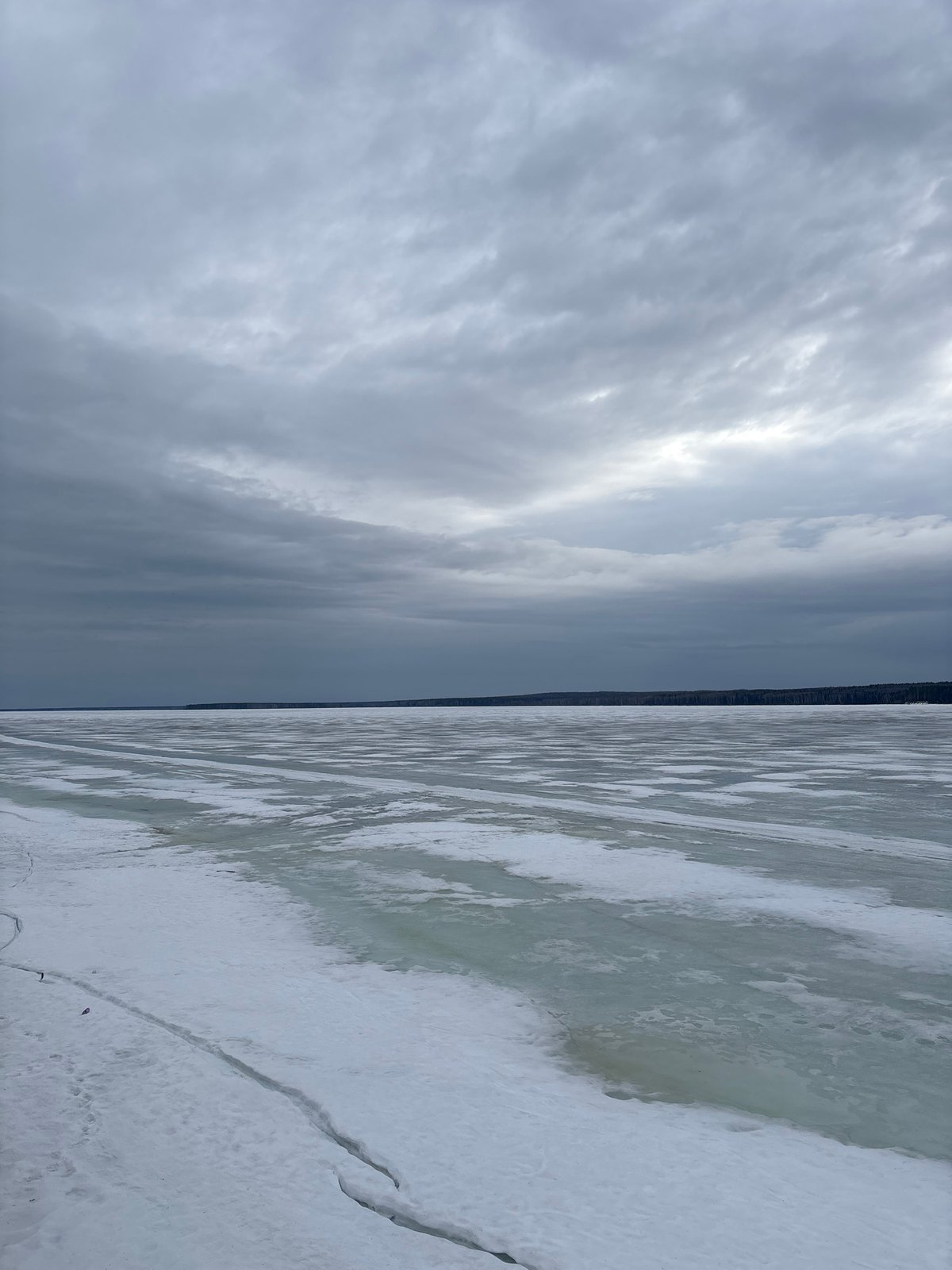 Spring landscape observed near Kama River in Chaikovsky, Russia