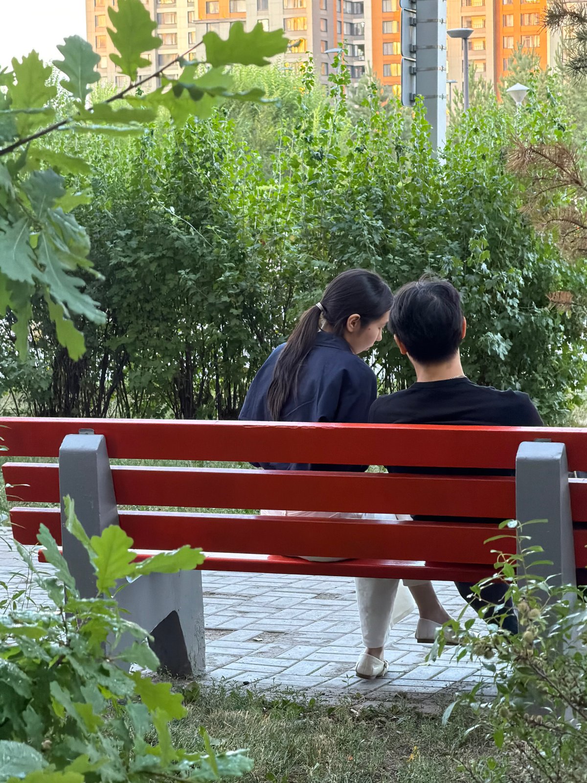 Post-rain afternoon wandering through Astana parks and streets