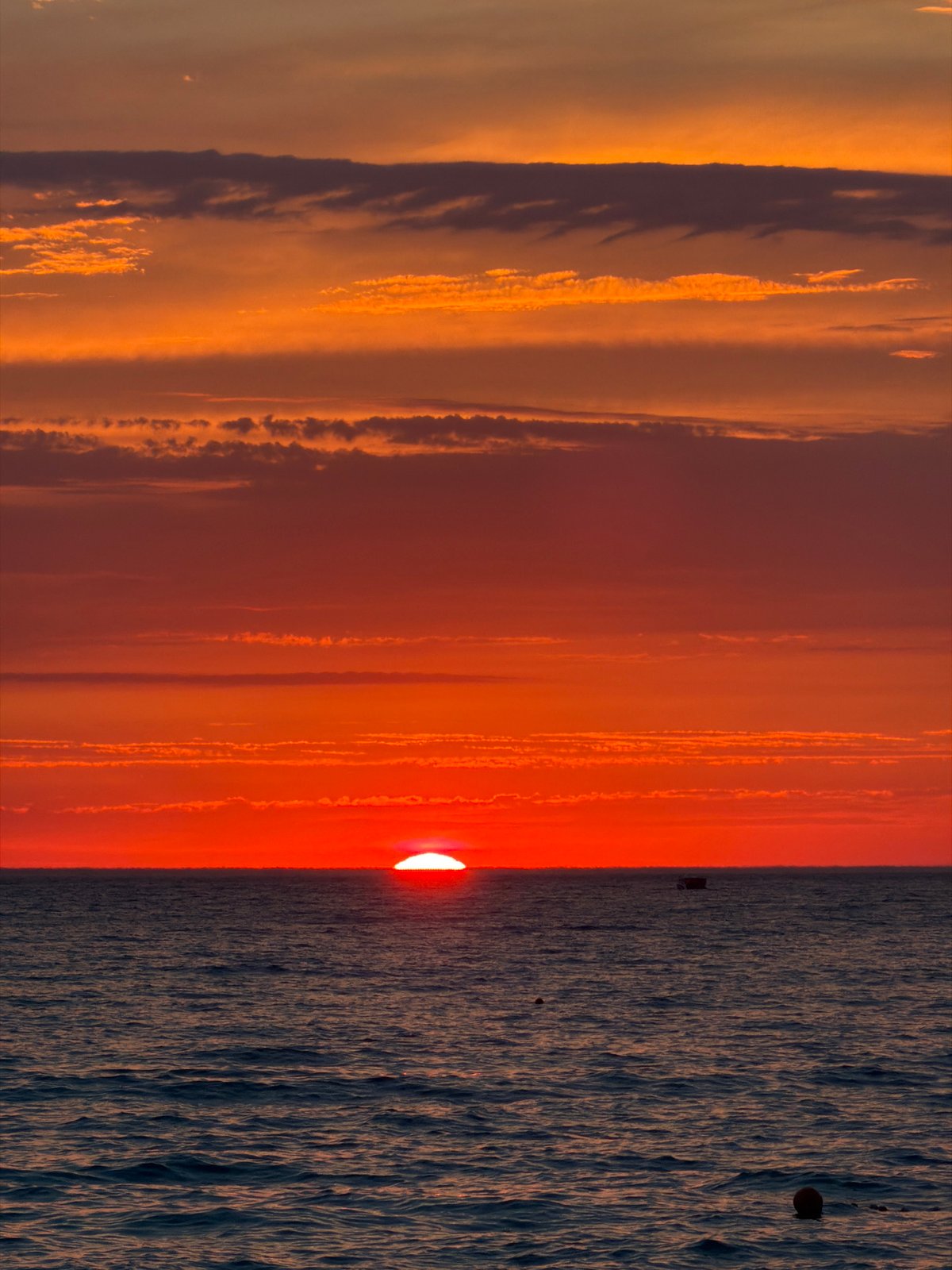 Sunset over the Black Sea, Sochi shoreline