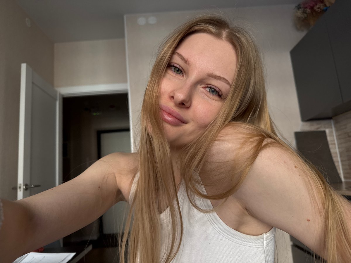 Woman takes selfies in Perm apartment