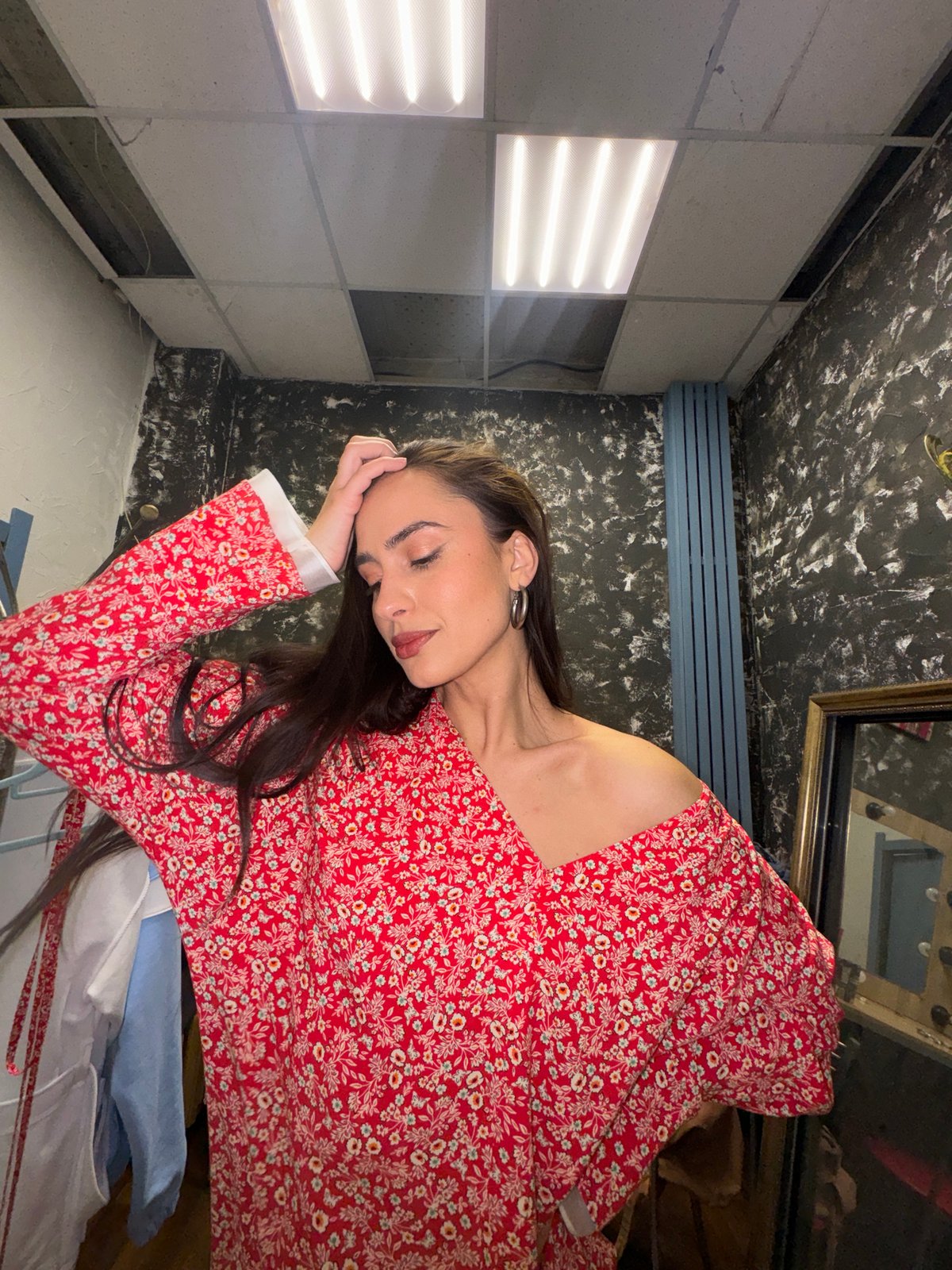 Photography session documented at Krasnoyarsk studio space