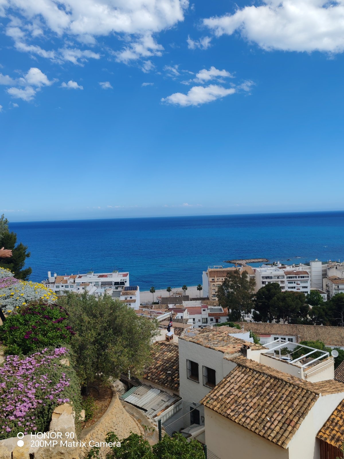 Mediterranean views captured from elevated position in Altea, Spain