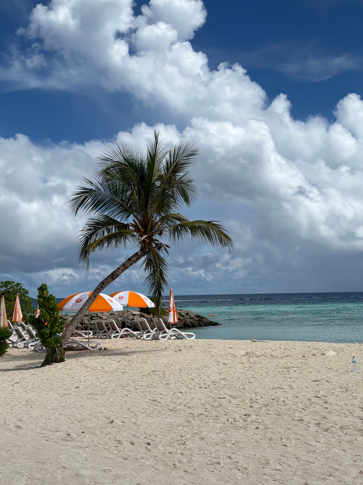Tourist scenes documented in Maafushi, Maldives early morning