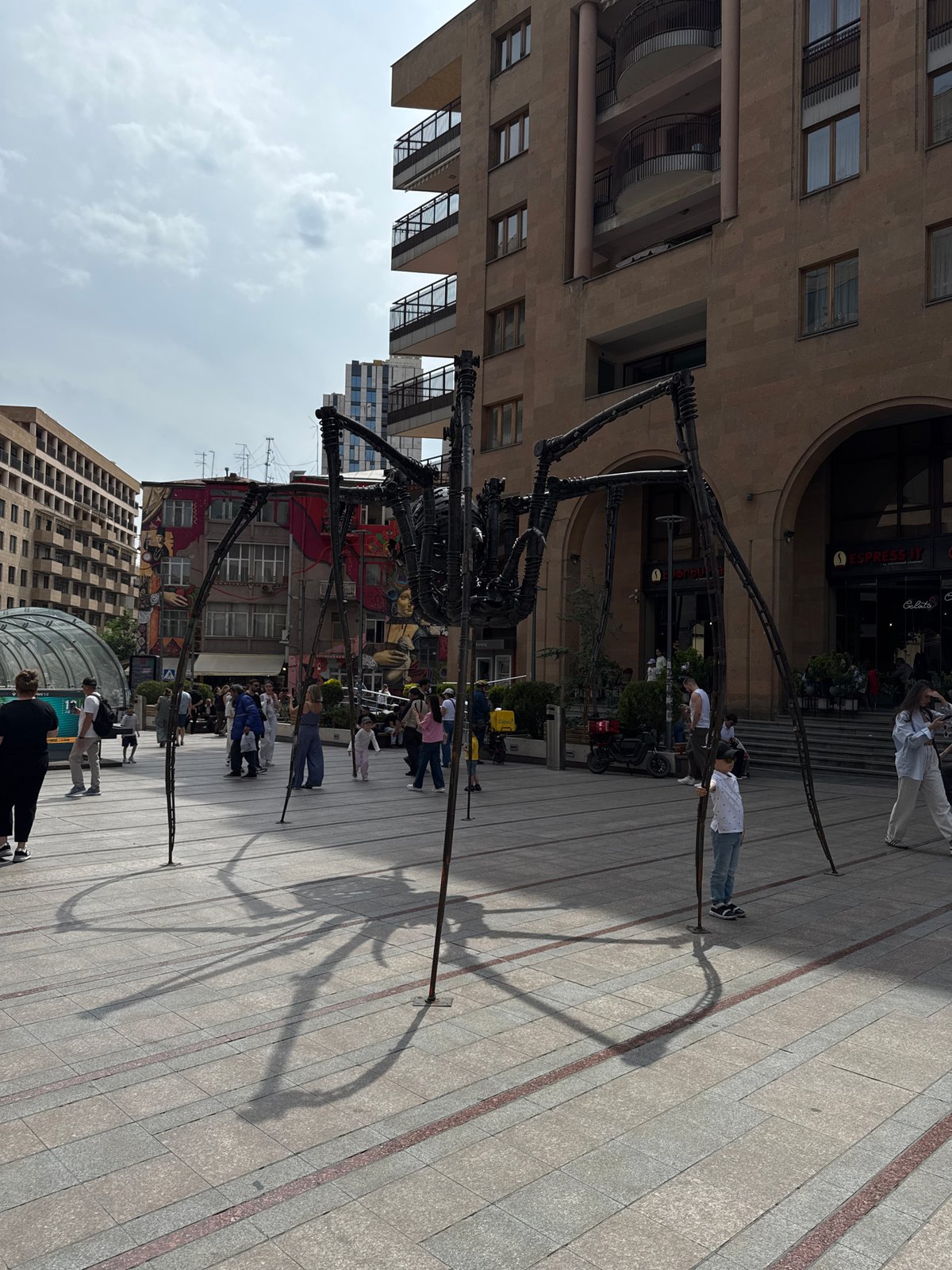 Morning scenes captured around Yerevan's urban squares and cafes