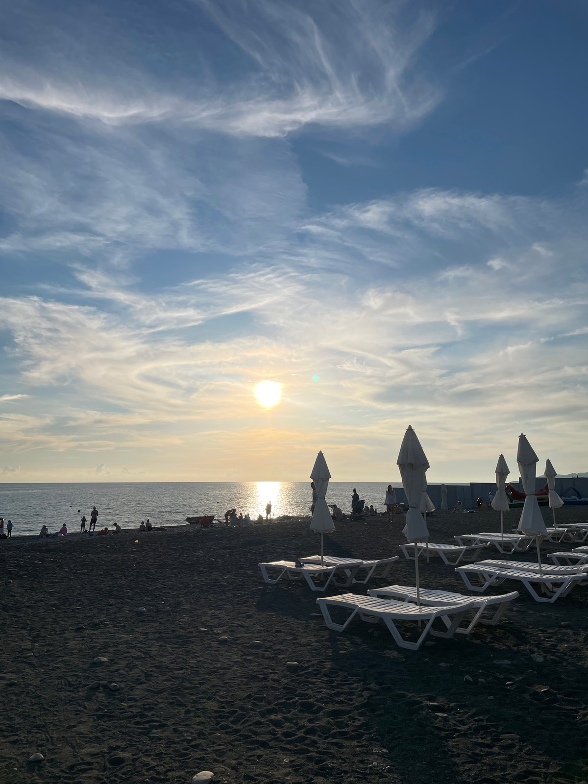 Golden hour scenes along Sochi's Black Sea waterfront
