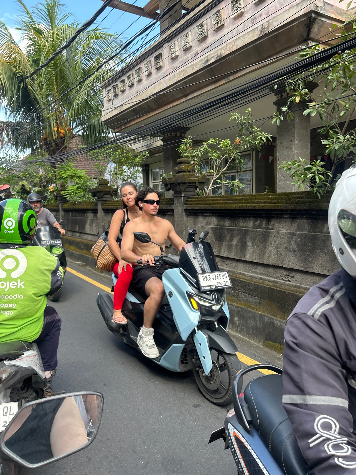 Early morning street life captured in North Kuta, Indonesia