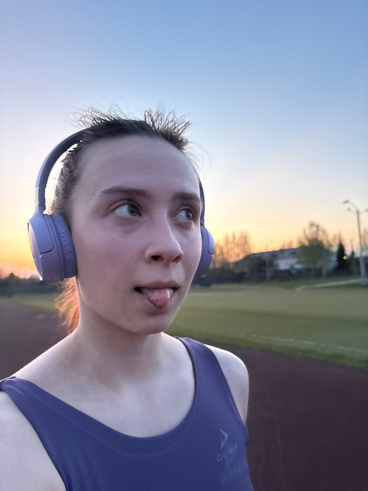 Evening workout session captured during sunset in Прикамский, Russia