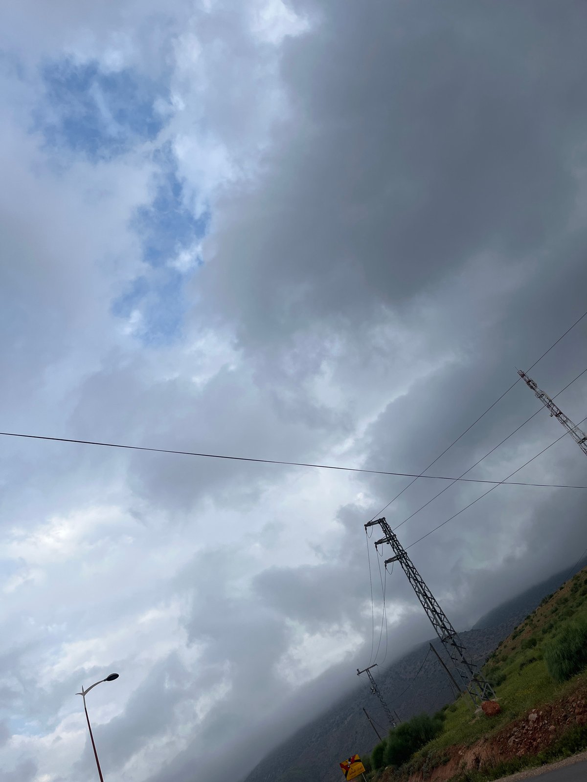 Overcast morning weather documented in rural Ouaouizert, Morocco