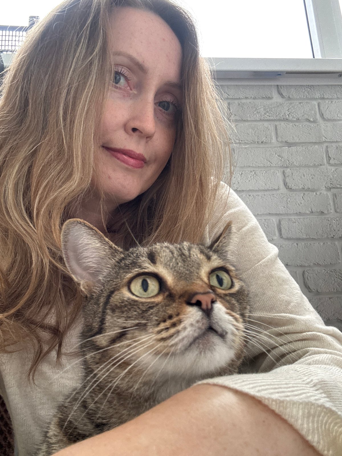 Lazy morning at home in Chaikovsky, cat included