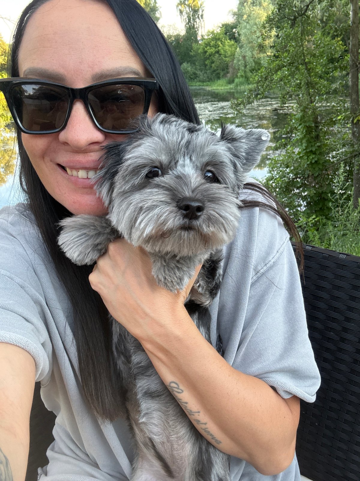 Summer day at a riverside dacha in Chaikovsky, Russia