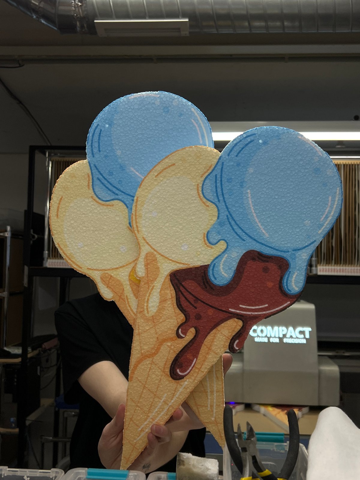 Morning craft workshop produces colorful cutouts alongside breakfast items