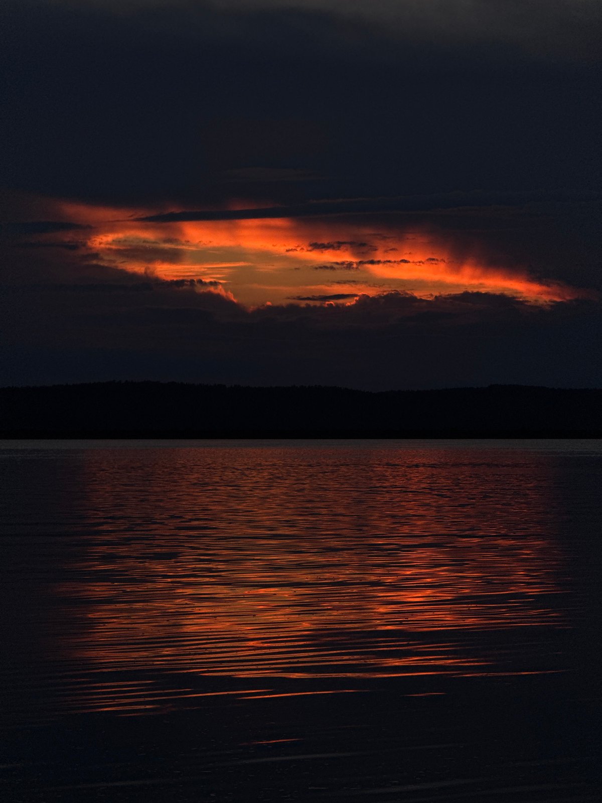 Evening life unfolds along Kama River in Chaikovsky, Russia