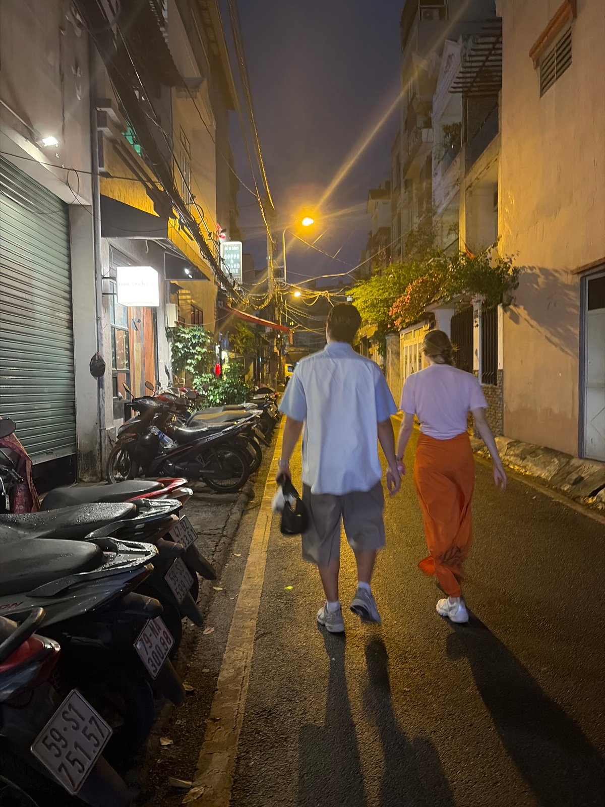 Nighttime street life documented in Thủ Đức, Vietnam