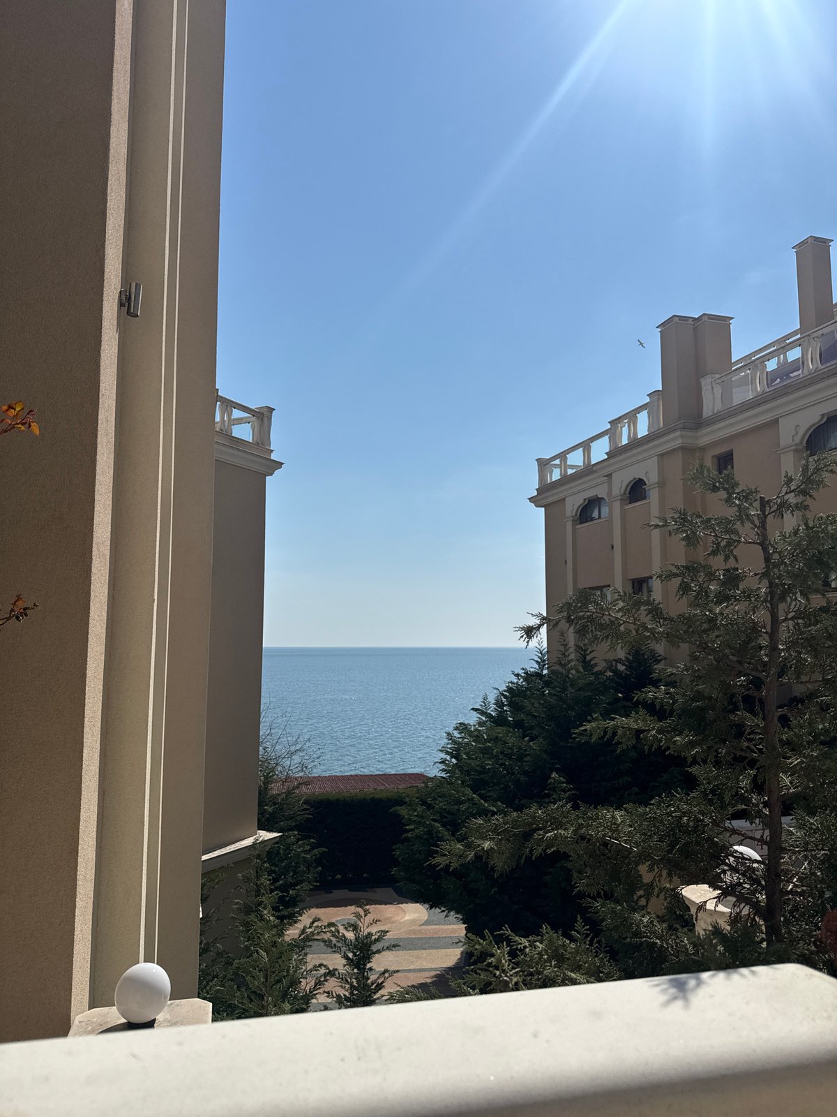 Calm Black Sea viewed from Varna, Bulgaria coastline
