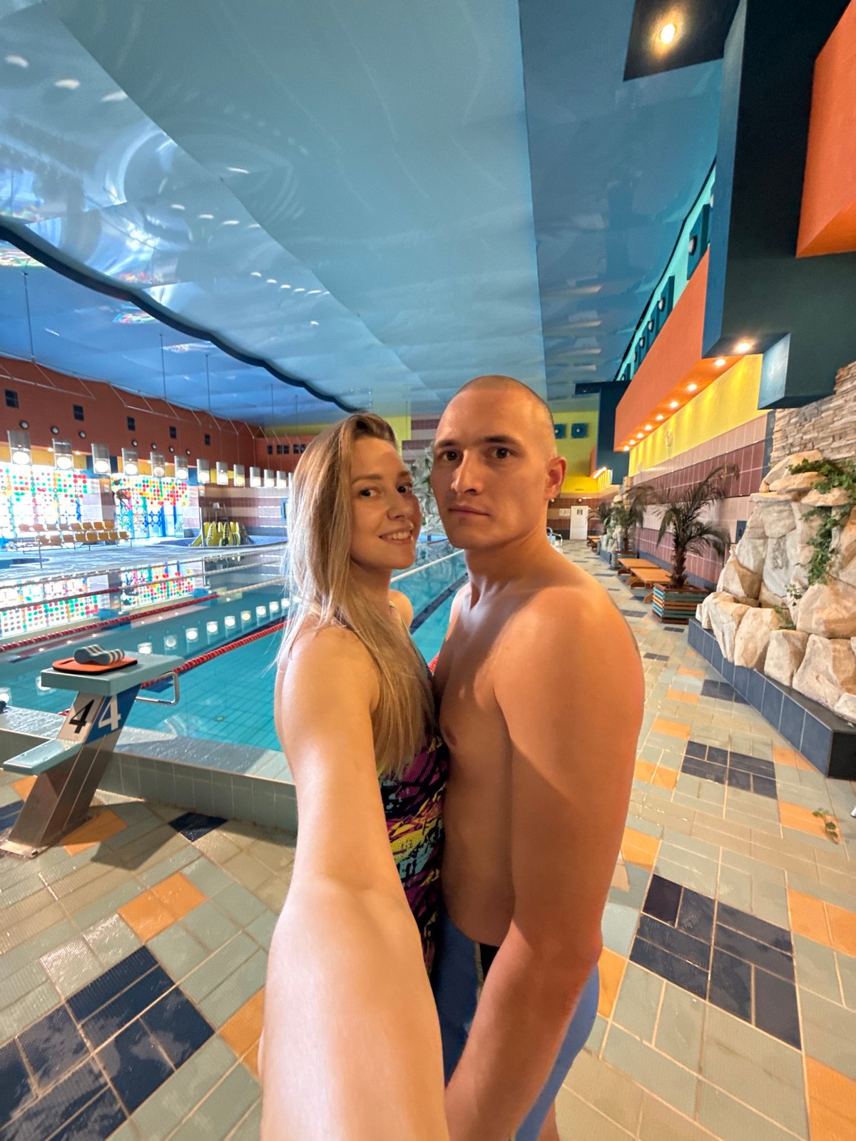 Morning swim session at an indoor pool in Chaikovsky