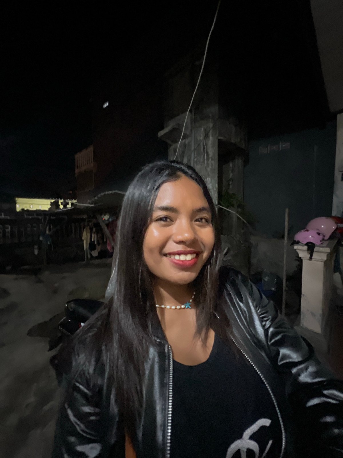 Night stroll through Denpasar streets with a dog nearby