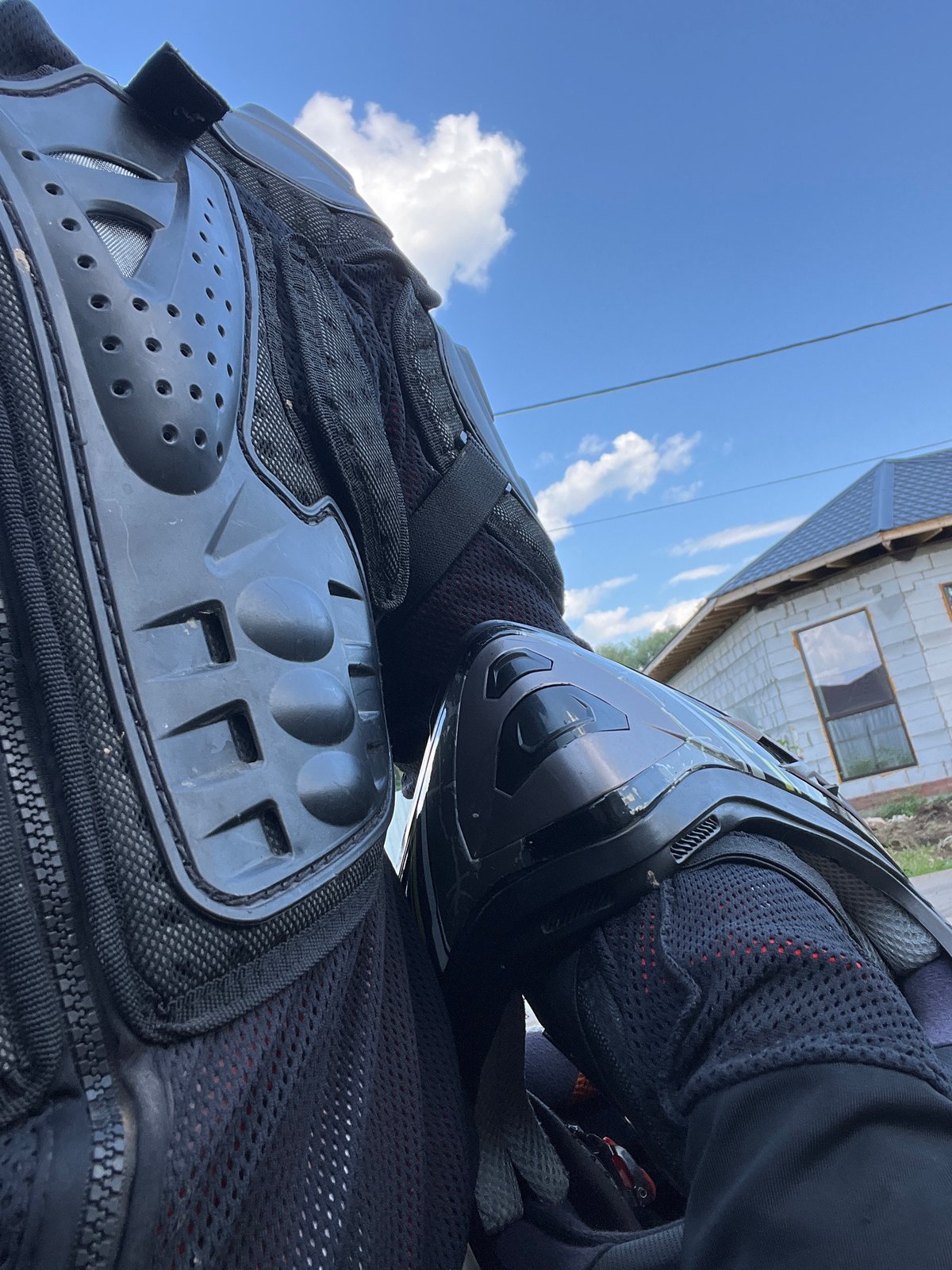 Motocross rider and dirt bike documented in rural Russia