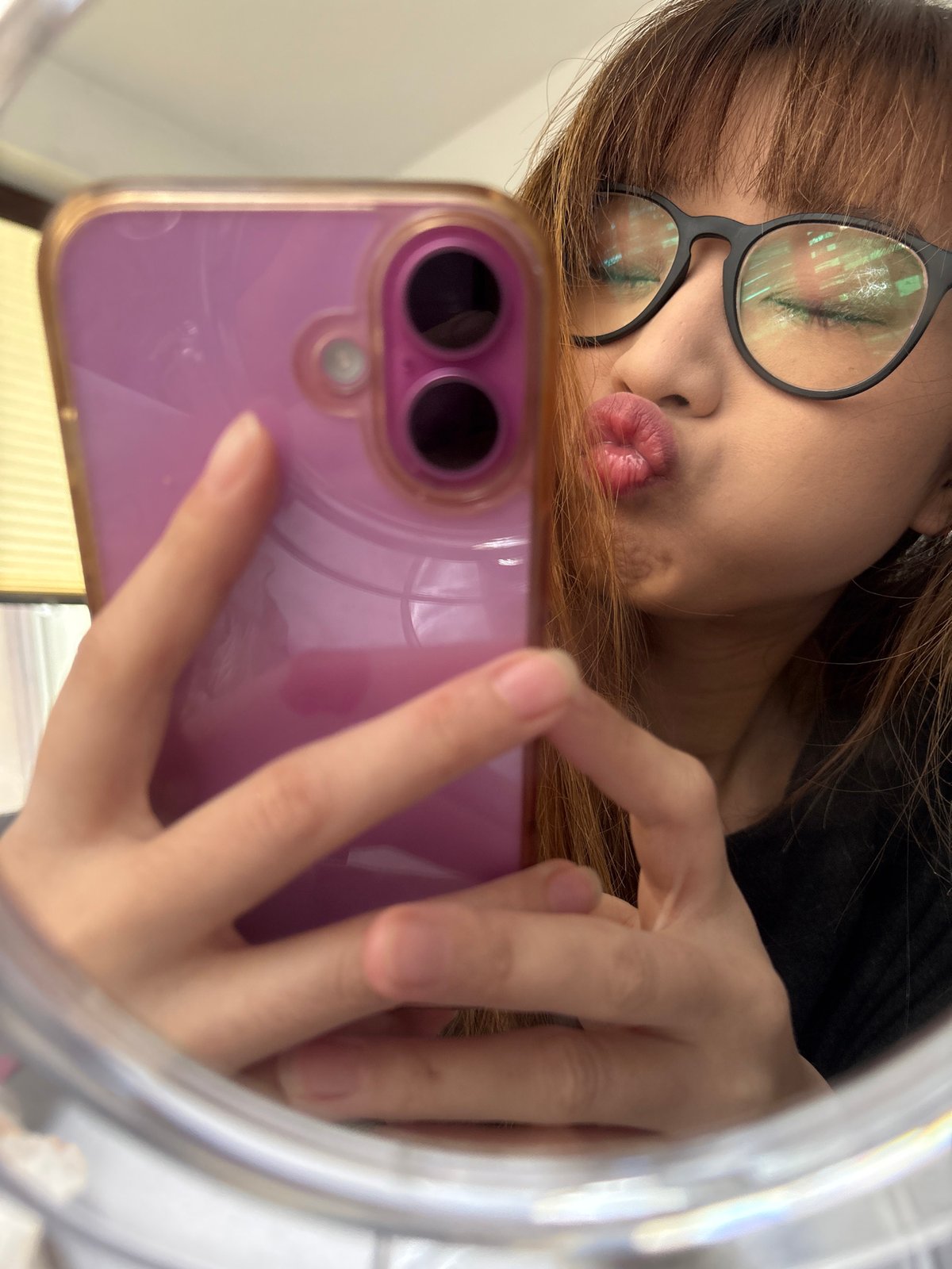 Person takes mirror selfie in Burgas, Bulgaria