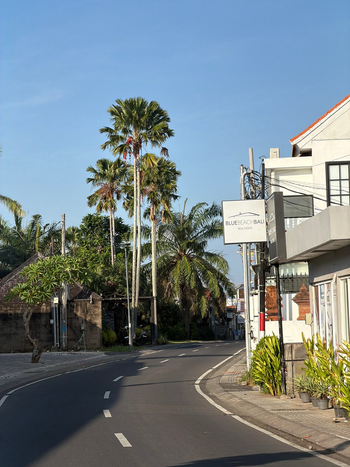 Sunny street scene captured in North Kuta, Indonesia