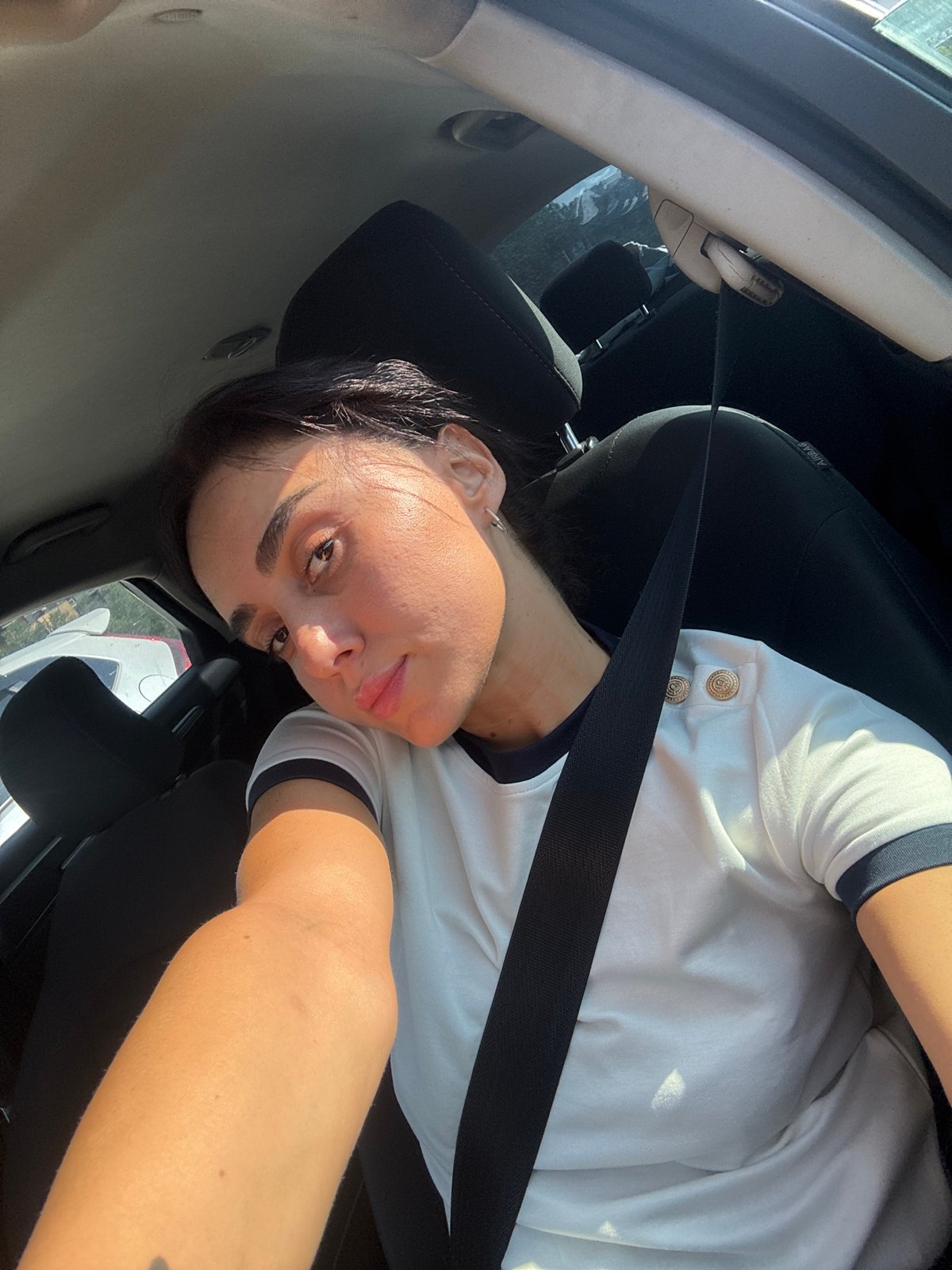 Car selfies from the driver's seat in Tbilisi