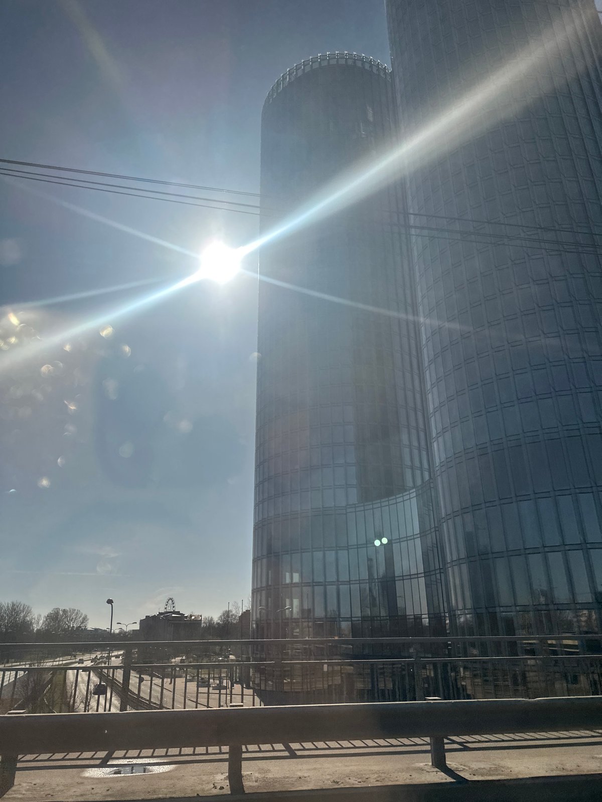 Morning street scenes documented in sunny Riga, Latvia