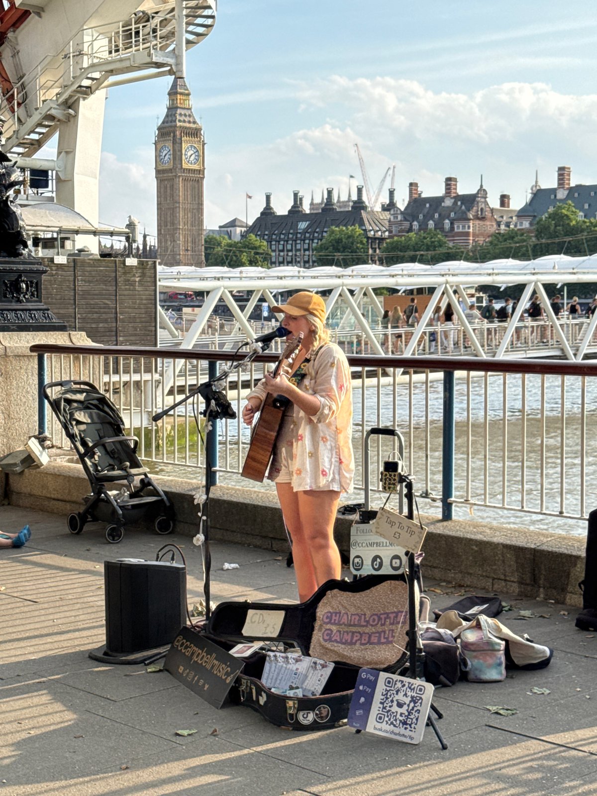 Summer evening buzz along London's South Bank