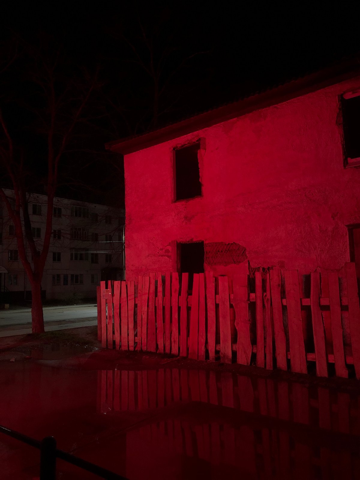Nighttime street scenes documented in Chaikovsky, Russia