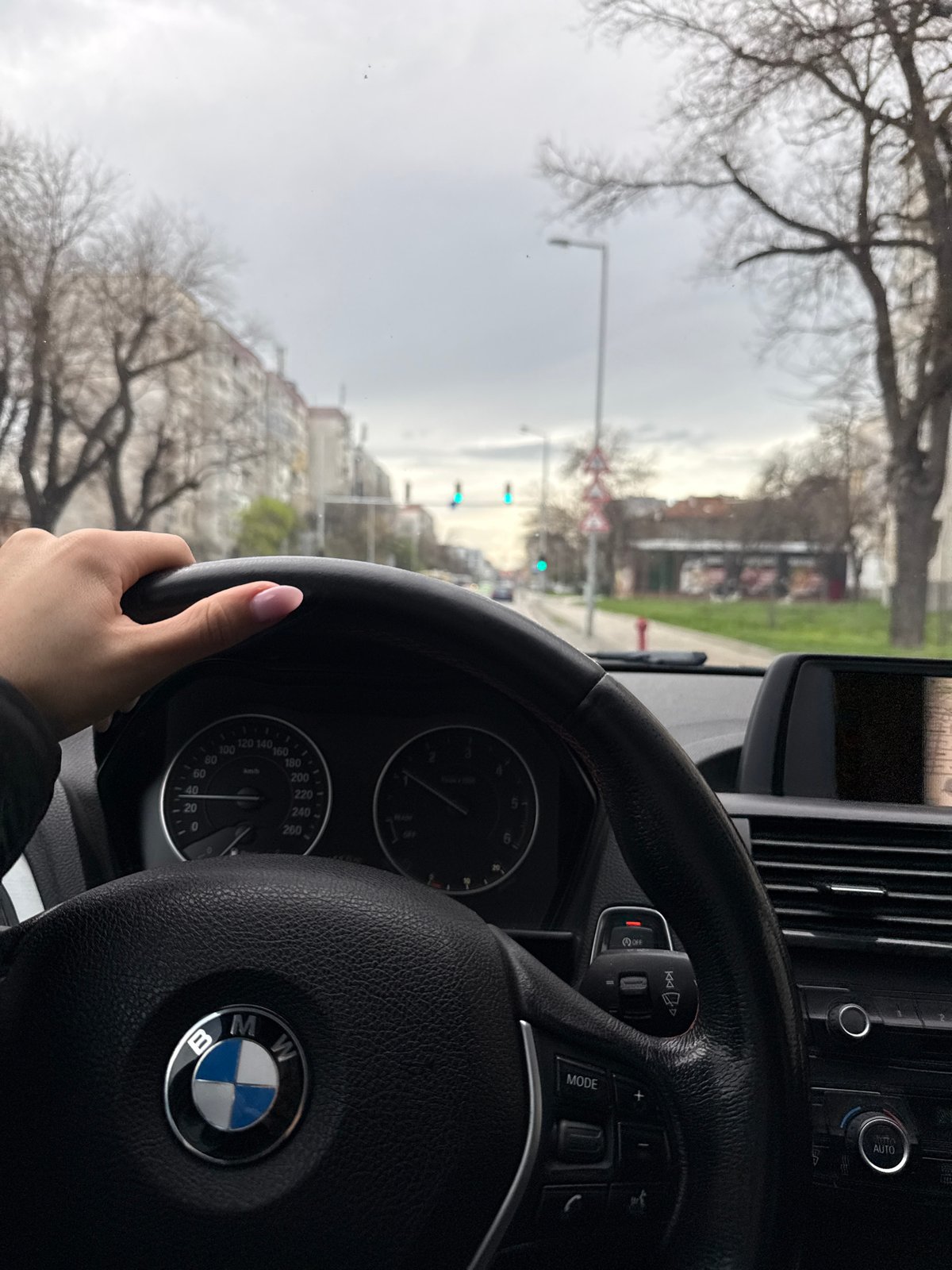 Driver photographed from BMW interior in Plovdiv