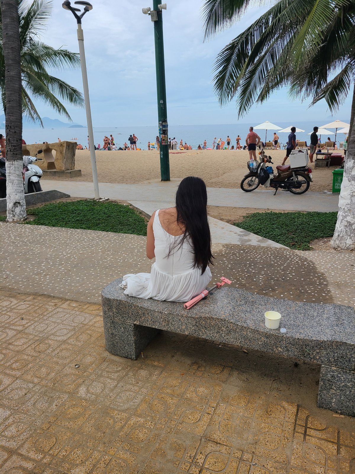 Nha Trang beachfront on a quiet July morning