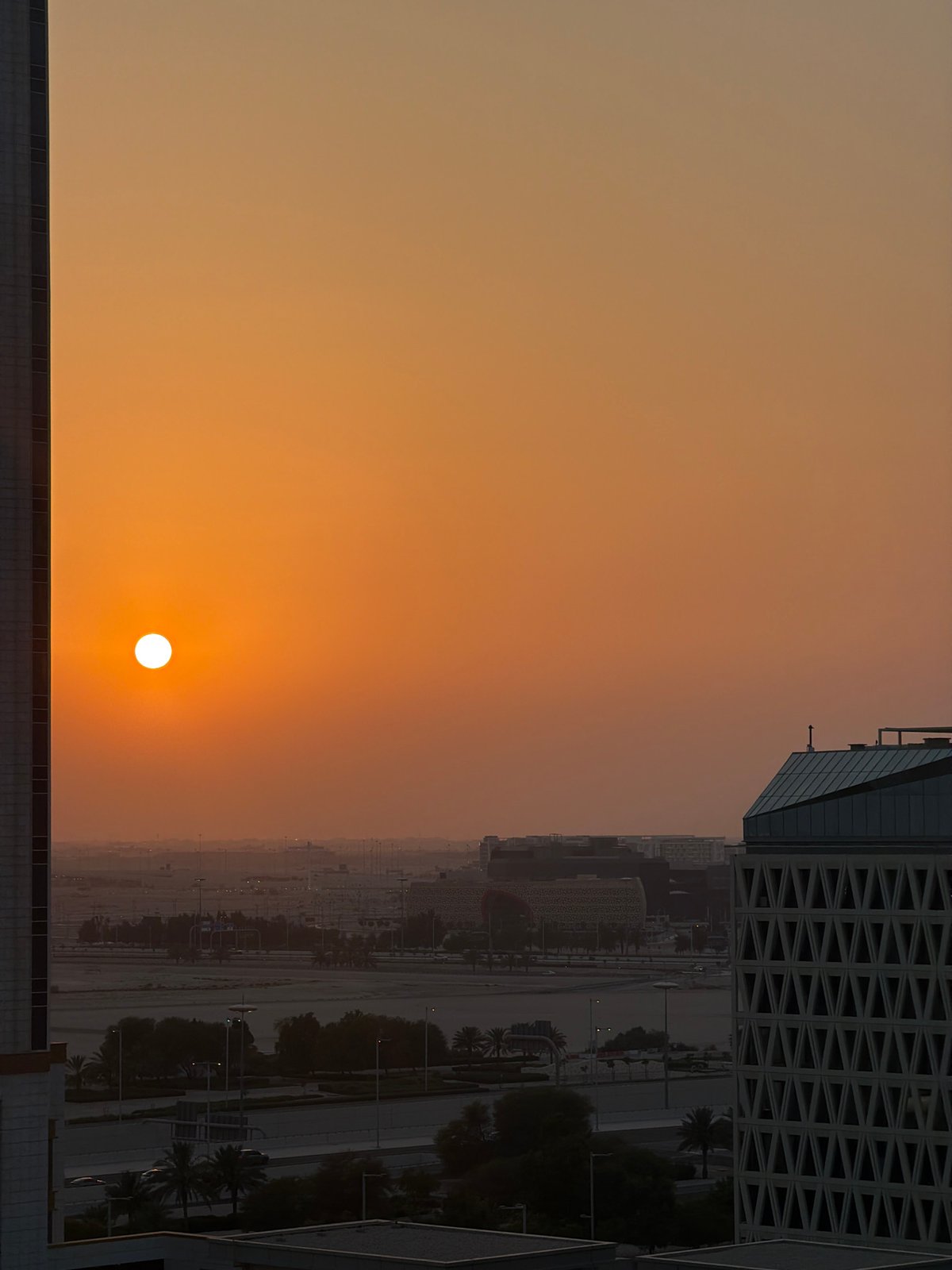Lusail skyline at golden hour, multiple angles