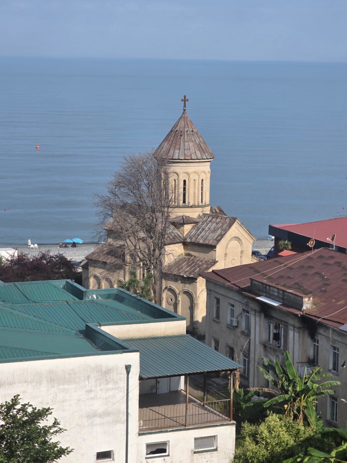 Sarpi's hillside and coastline on a June morning