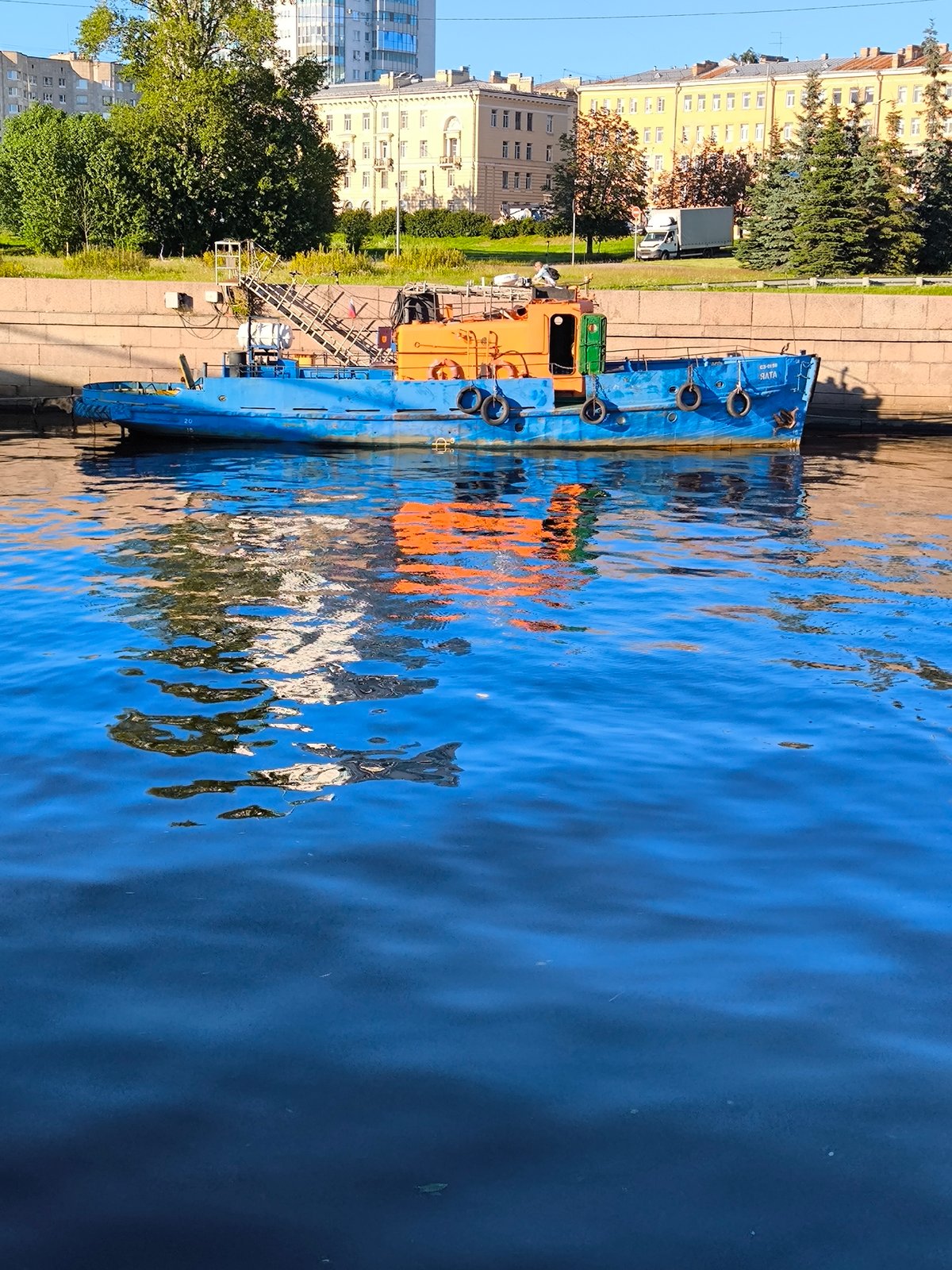 Saint Petersburg waterfront and skyline on a sunny afternoon