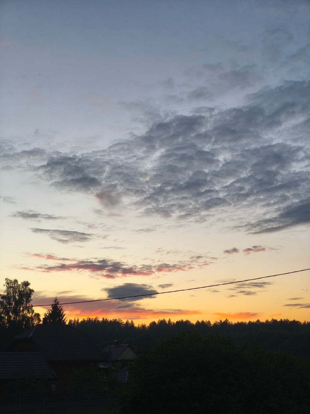Rural sunset views in Parechcha, Belarus