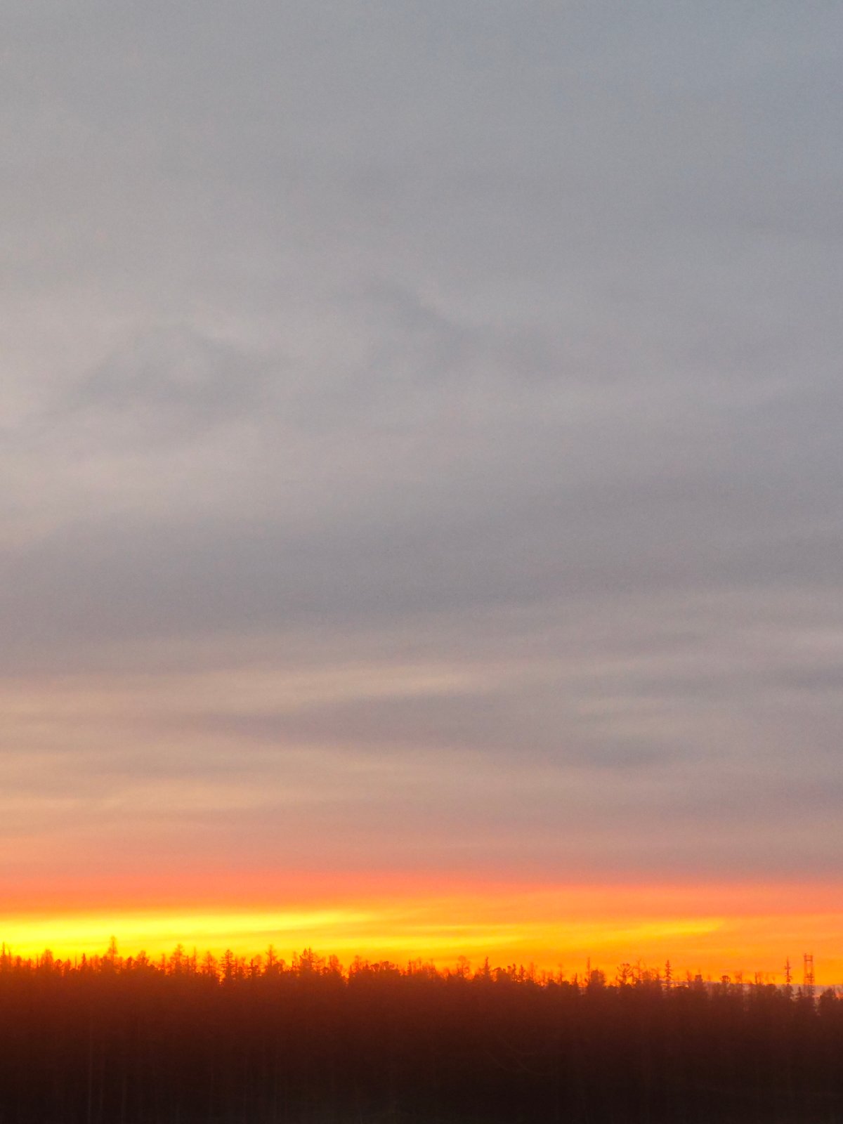 Dramatic sunset captured over Russian industrial landscape