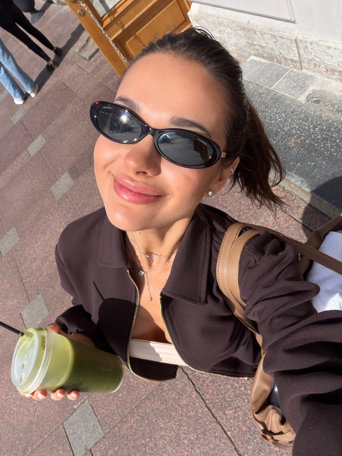 Young woman documents casual day around Saint Petersburg