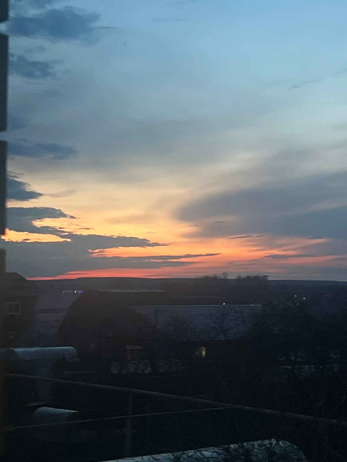 Sunset observed across Votkinsk, Russia industrial landscape