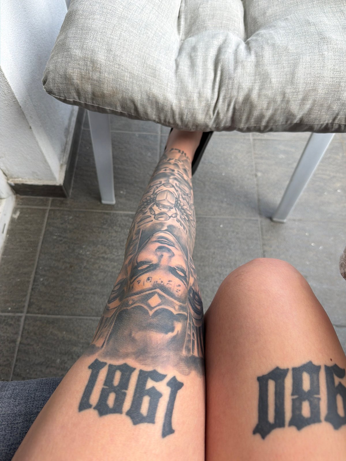 Morning apartment snapshots in Plovdiv, tattoos, coffee, and a handgun