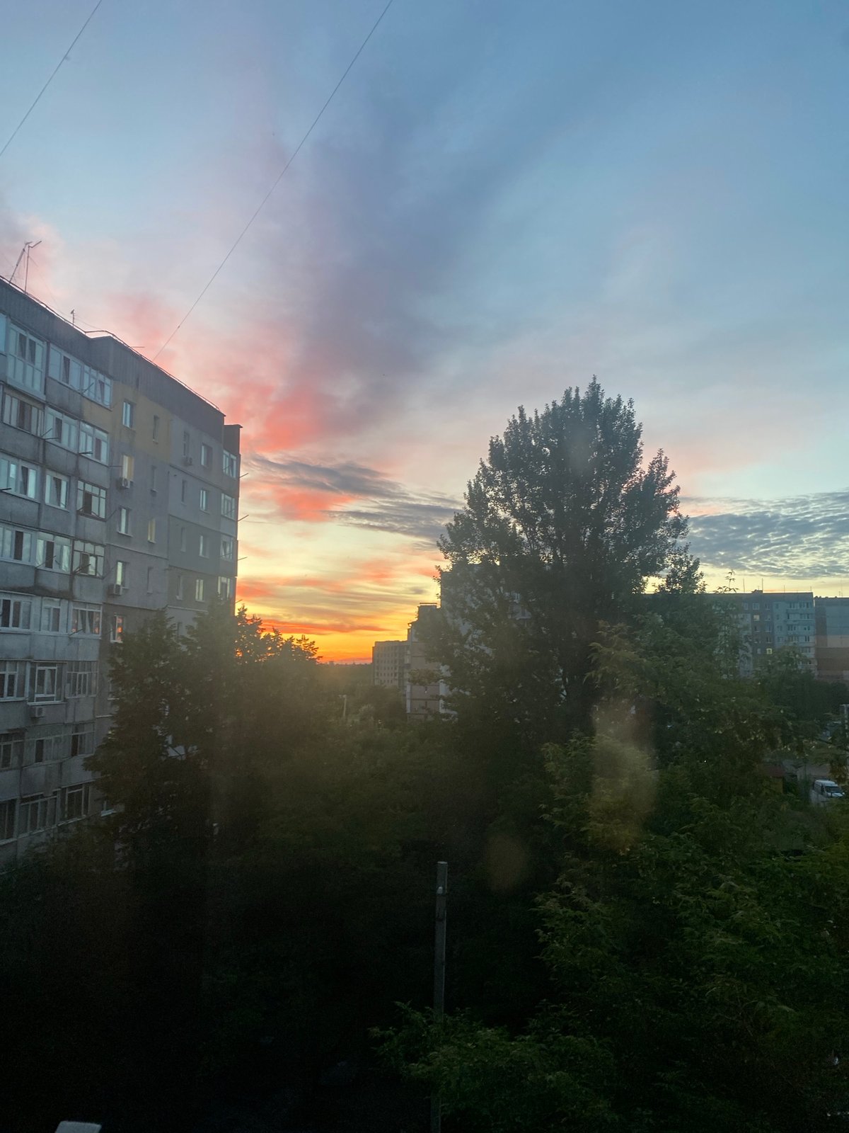 Evening sunset and daily life documented in Kropyvnytskyi