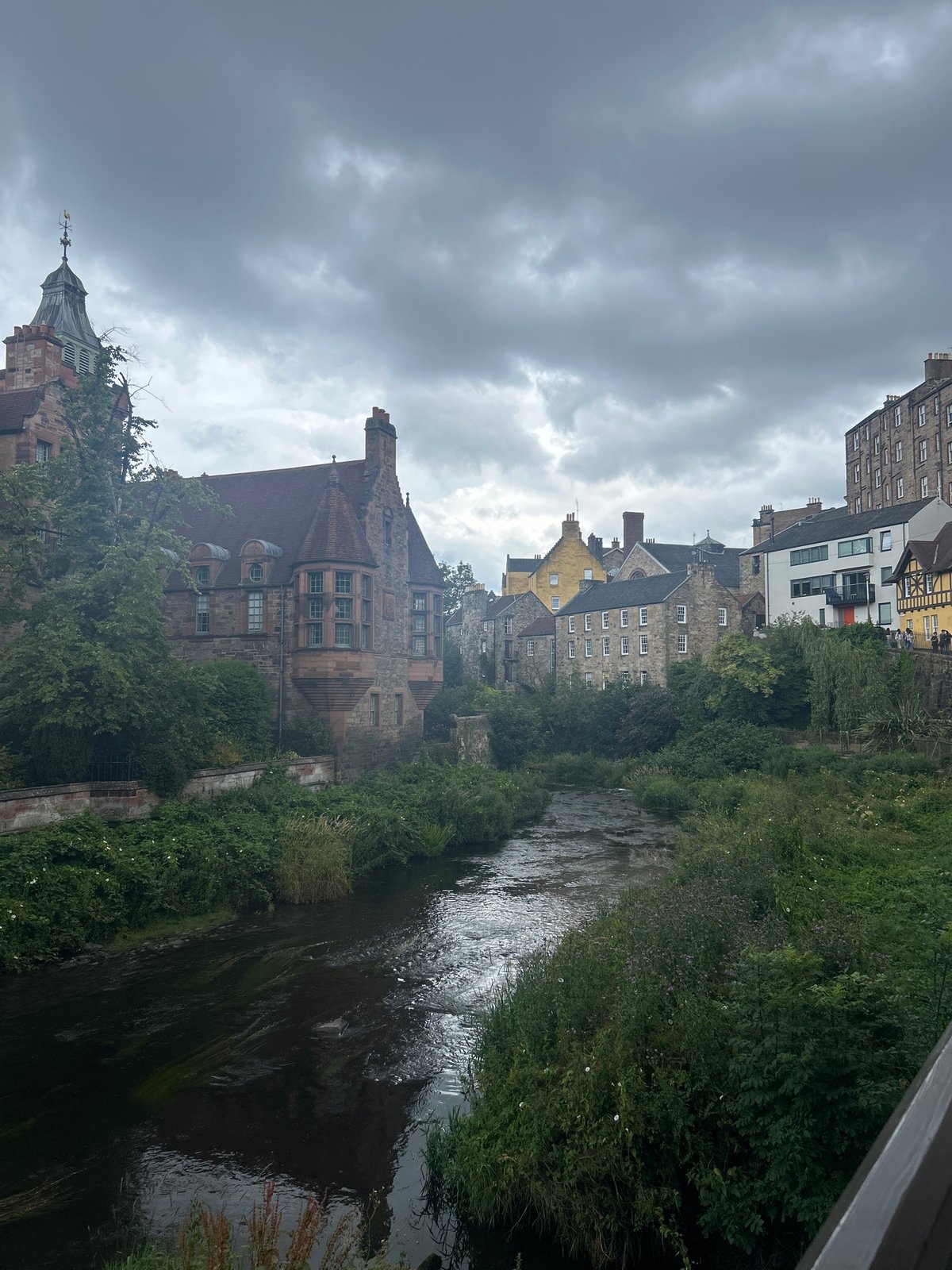 Dean Village and the Water of Leith on a grey Edinburgh afternoon