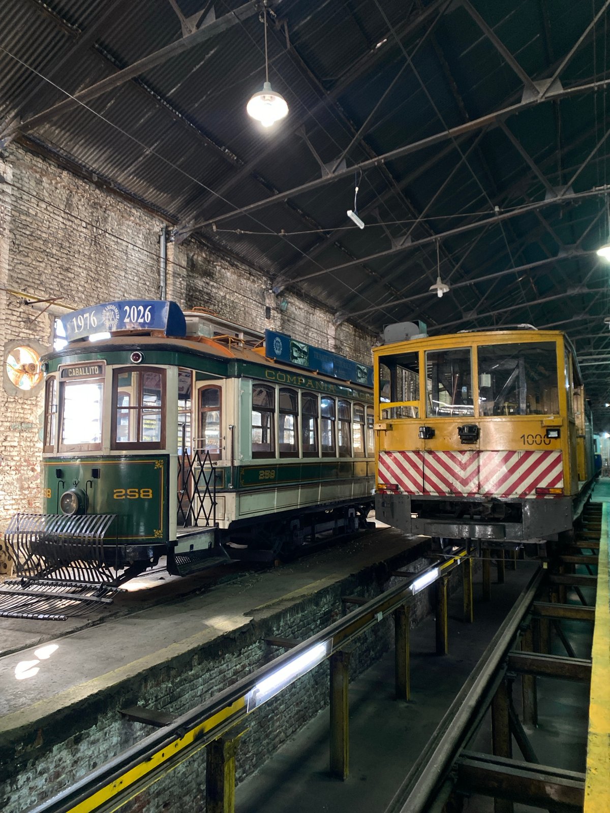 Historic trams documented at Buenos Aires preservation depot