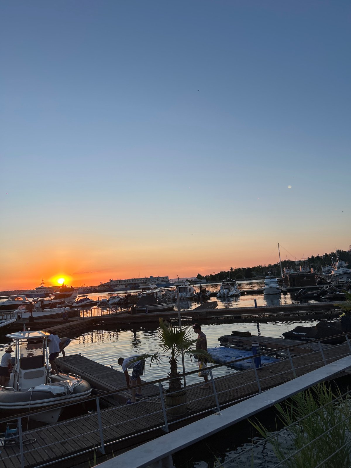 Sunset evening along Sozopol's Black Sea waterfront