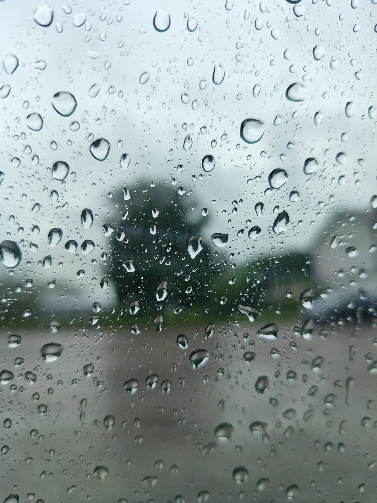 Rainy afternoon inside a parked Buick in Hrodna