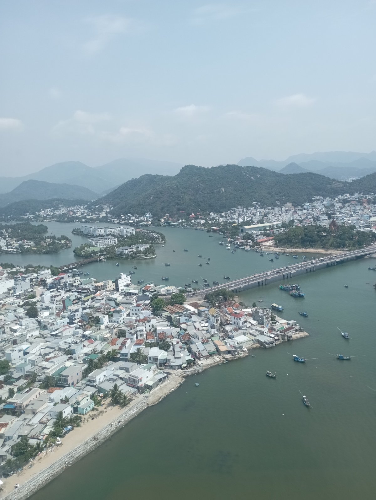 Aerial documentation of Nha Trang Ward's coastal cityscape captured