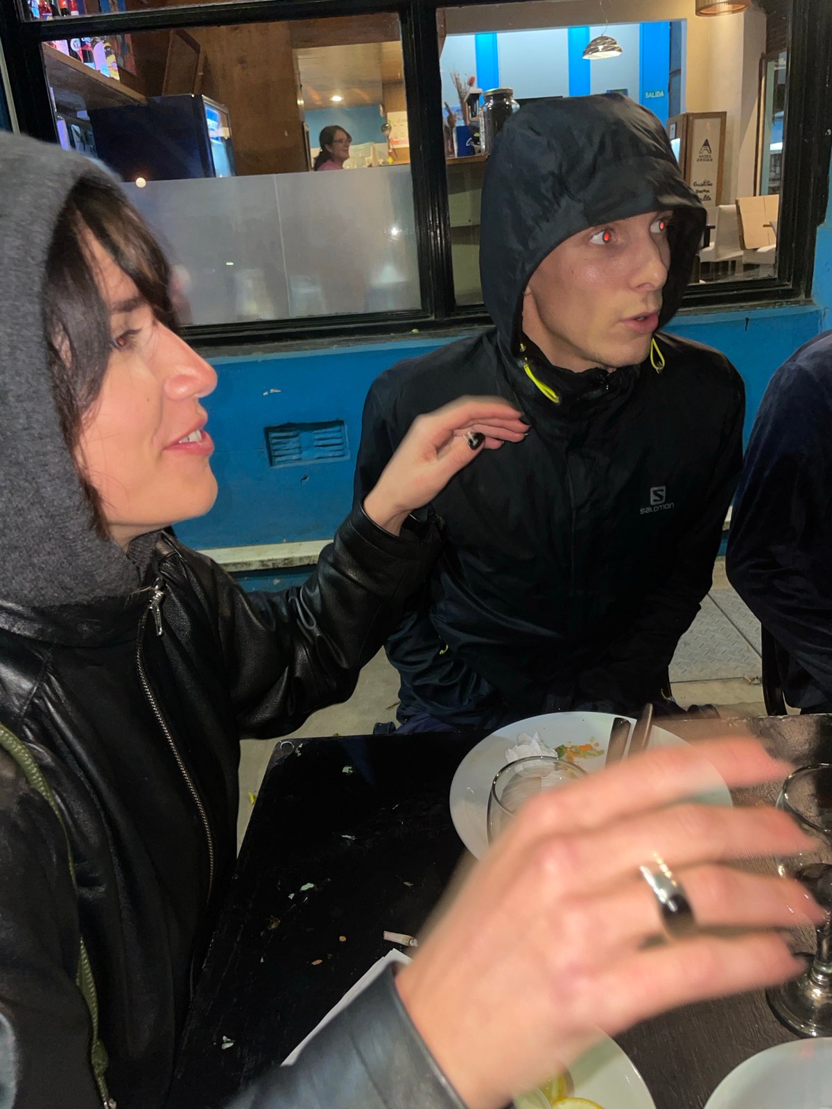 Late night dining scene captured in Buenos Aires restaurant