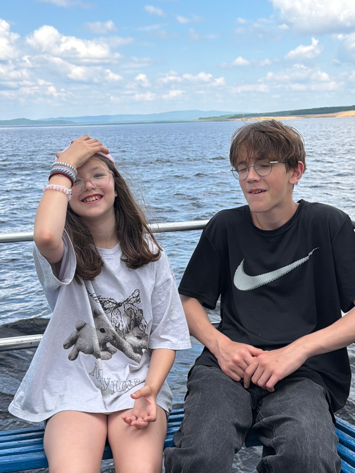 Boat trip on the water near Talakan, Russia