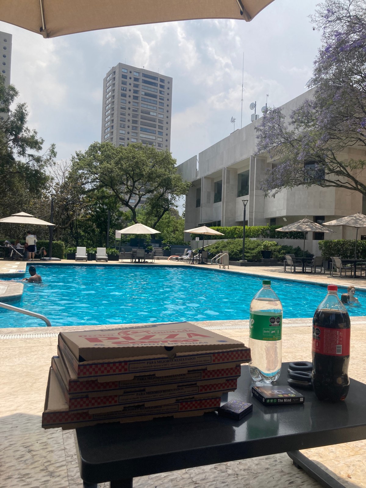 Poolside scene documented at Mexico City hotel resort