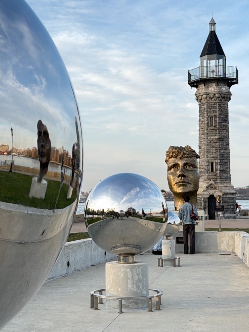 Roosevelt Island Tidal Stair art installation documented in NYC