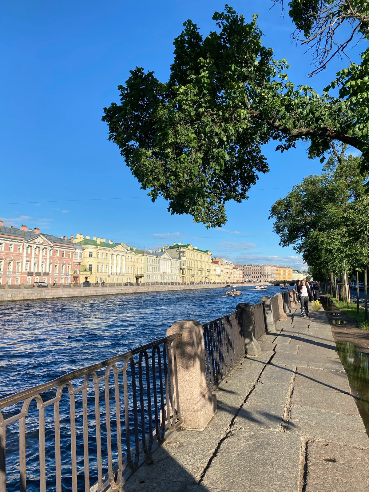 Saint Petersburg landmarks and canals on a sunny summer afternoon