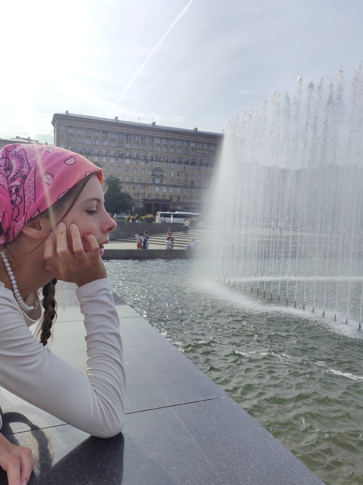 Sunny afternoon at Saint Petersburg's House of Soviets plaza
