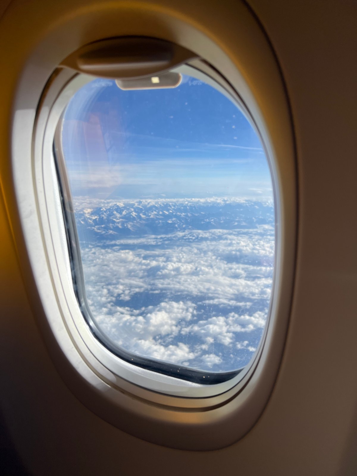 Passenger documents aerial views during morning flight over Erkheim